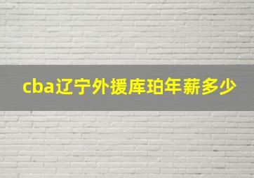 cba辽宁外援库珀年薪多少