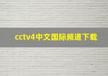 cctv4中文国际频道下载