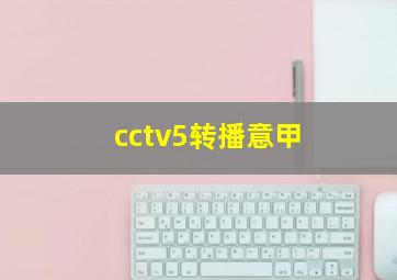 cctv5转播意甲