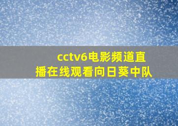 cctv6电影频道直播在线观看向日葵中队