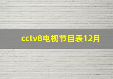 cctv8电视节目表12月