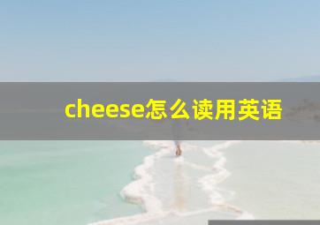 cheese怎么读用英语