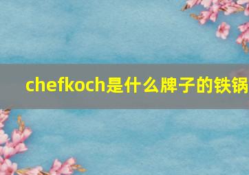 chefkoch是什么牌子的铁锅