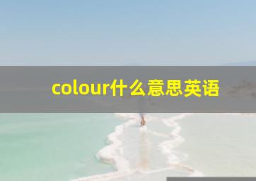 colour什么意思英语