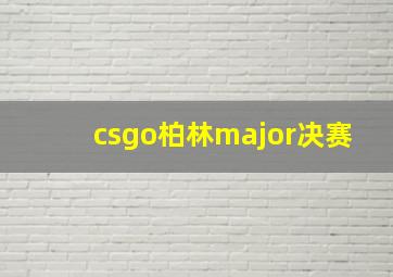 csgo柏林major决赛