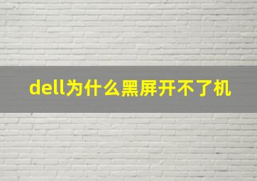 dell为什么黑屏开不了机