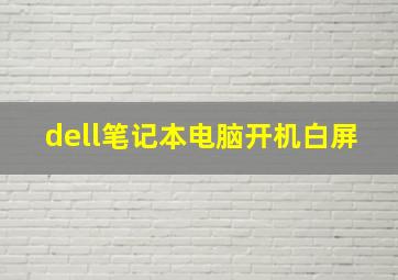 dell笔记本电脑开机白屏