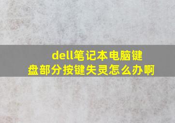 dell笔记本电脑键盘部分按键失灵怎么办啊