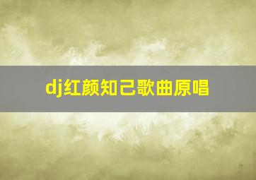 dj红颜知己歌曲原唱