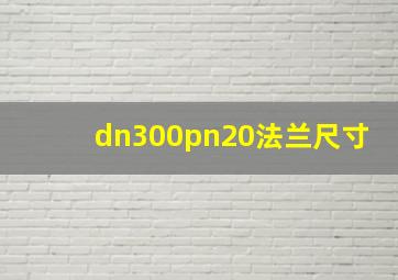 dn300pn20法兰尺寸