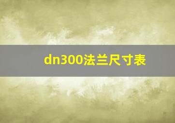 dn300法兰尺寸表