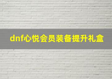 dnf心悦会员装备提升礼盒