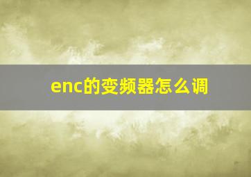 enc的变频器怎么调