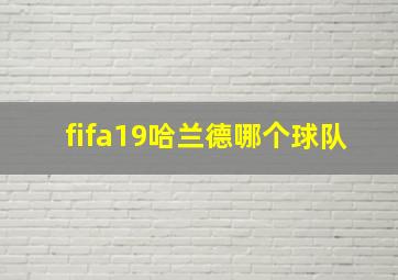 fifa19哈兰德哪个球队