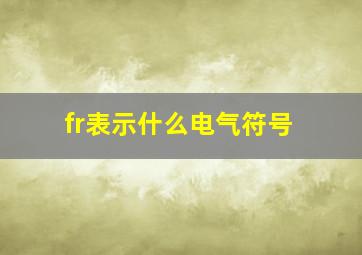 fr表示什么电气符号