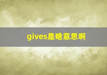 gives是啥意思啊