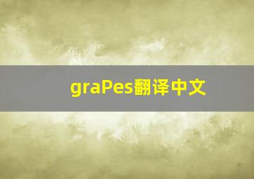 graPes翻译中文