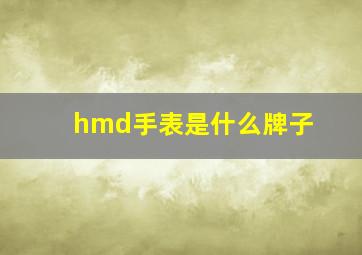 hmd手表是什么牌子