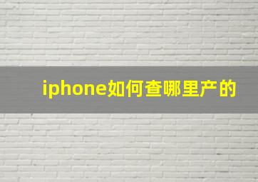 iphone如何查哪里产的