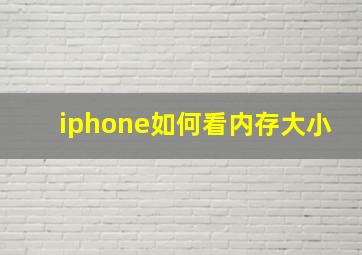 iphone如何看内存大小