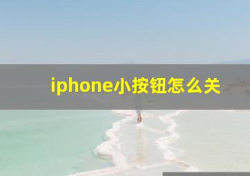 iphone小按钮怎么关