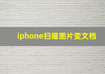 iphone扫描图片变文档