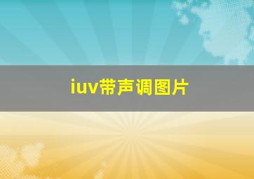 iuv带声调图片