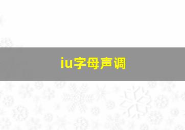 iu字母声调