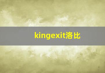 kingexit洛比