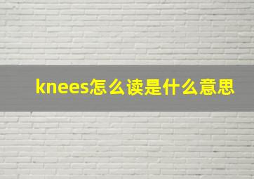 knees怎么读是什么意思