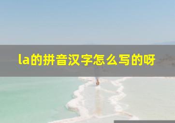 la的拼音汉字怎么写的呀