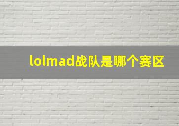 lolmad战队是哪个赛区