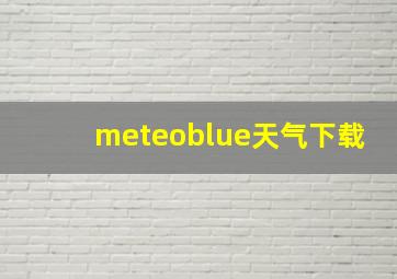 meteoblue天气下载