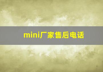 mini厂家售后电话