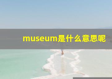 museum是什么意思呢