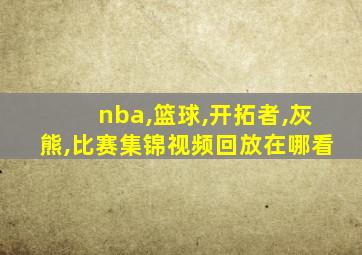 nba,篮球,开拓者,灰熊,比赛集锦视频回放在哪看