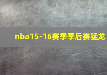 nba15-16赛季季后赛猛龙