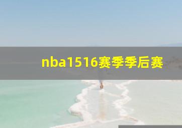 nba1516赛季季后赛