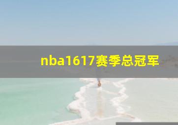 nba1617赛季总冠军