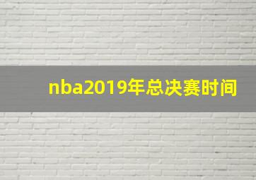 nba2019年总决赛时间