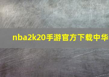 nba2k20手游官方下载中华