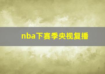 nba下赛季央视复播