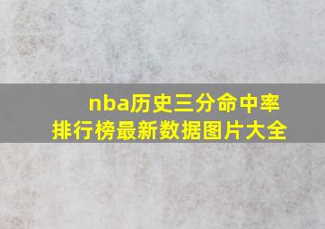 nba历史三分命中率排行榜最新数据图片大全