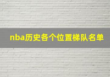 nba历史各个位置梯队名单