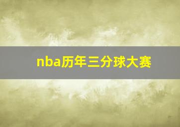 nba历年三分球大赛