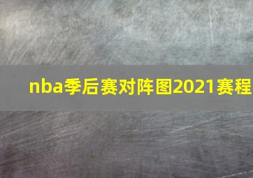 nba季后赛对阵图2021赛程