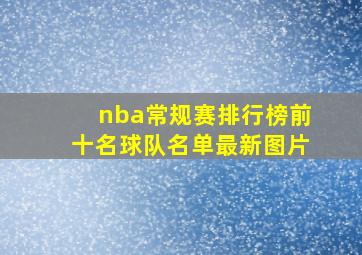 nba常规赛排行榜前十名球队名单最新图片