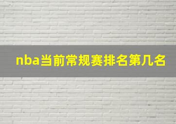 nba当前常规赛排名第几名