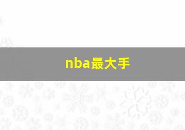 nba最大手