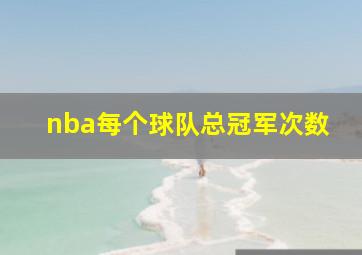 nba每个球队总冠军次数